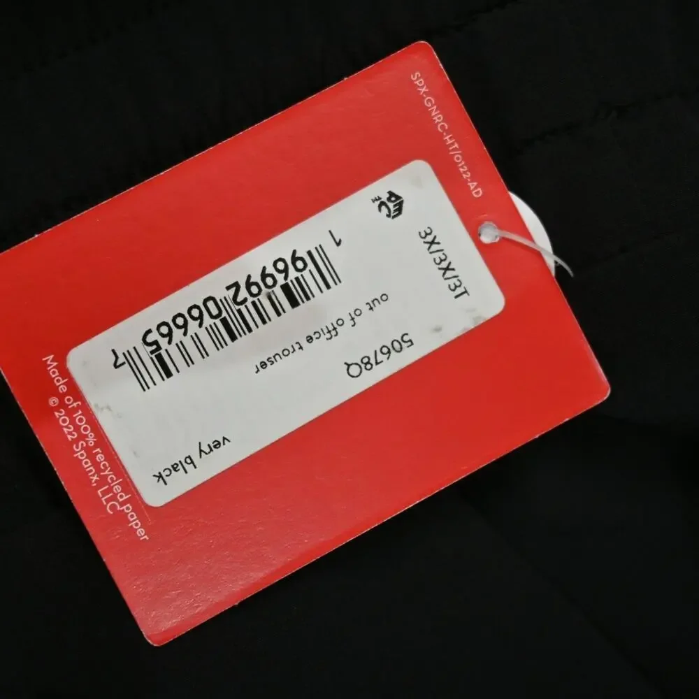 Spanx Very Black Petite Out Of Office Trousers Size 3x 50678Q - Picture 7 of 10